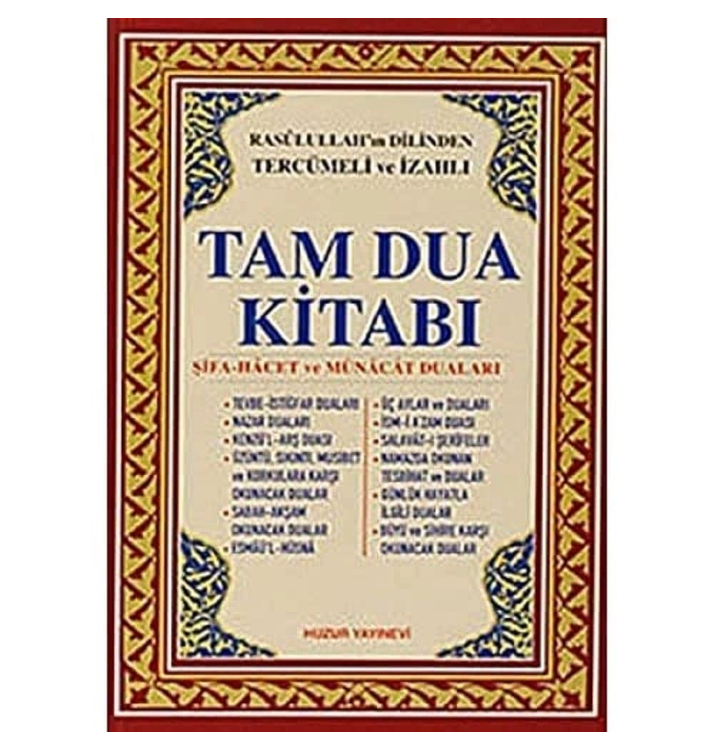Tam Dua Kitabı Ciltli Huzur 018