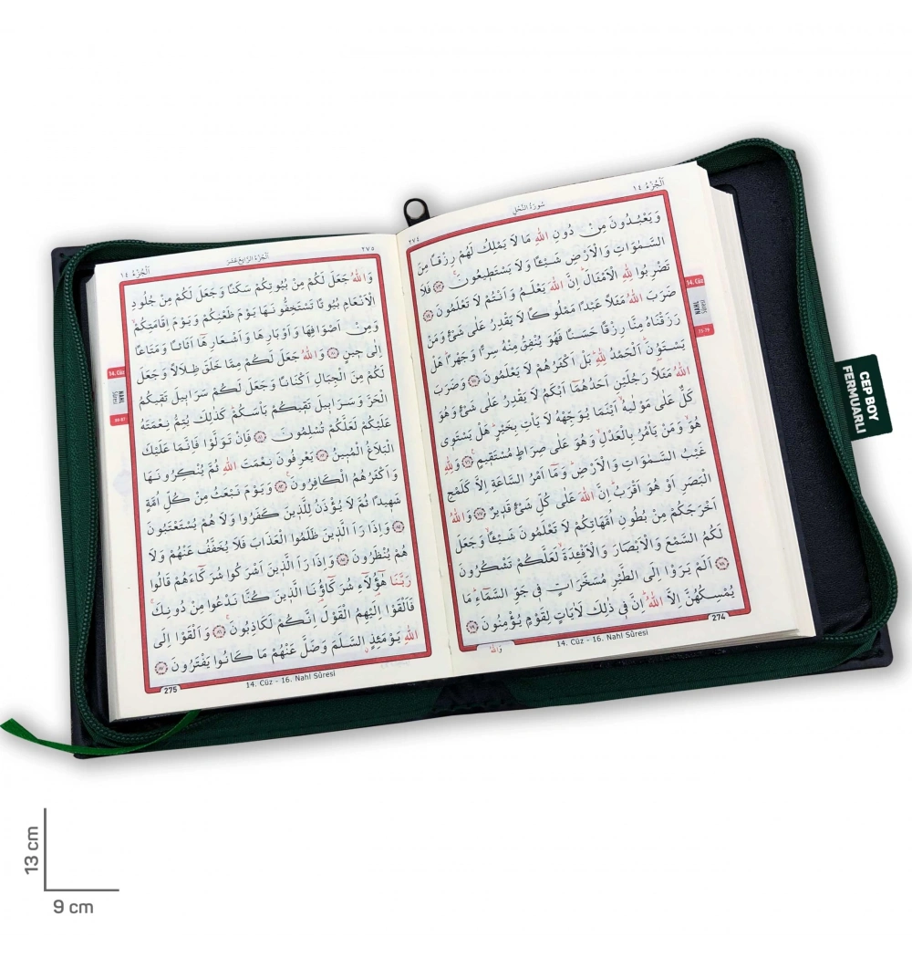 Merve Kuranı Kerim Cep Boy Fermuarlı