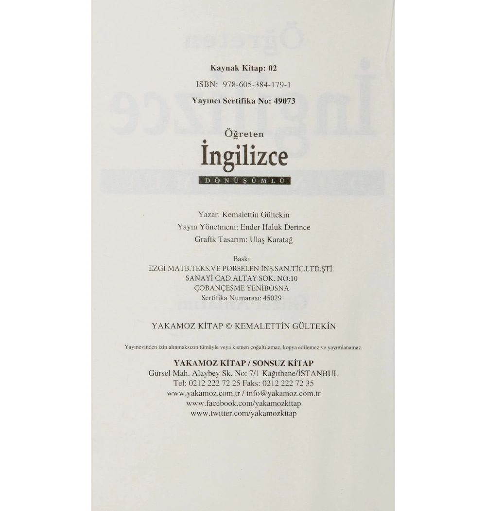 Öğreten İngilizce Dönüşümlü Yakamoz