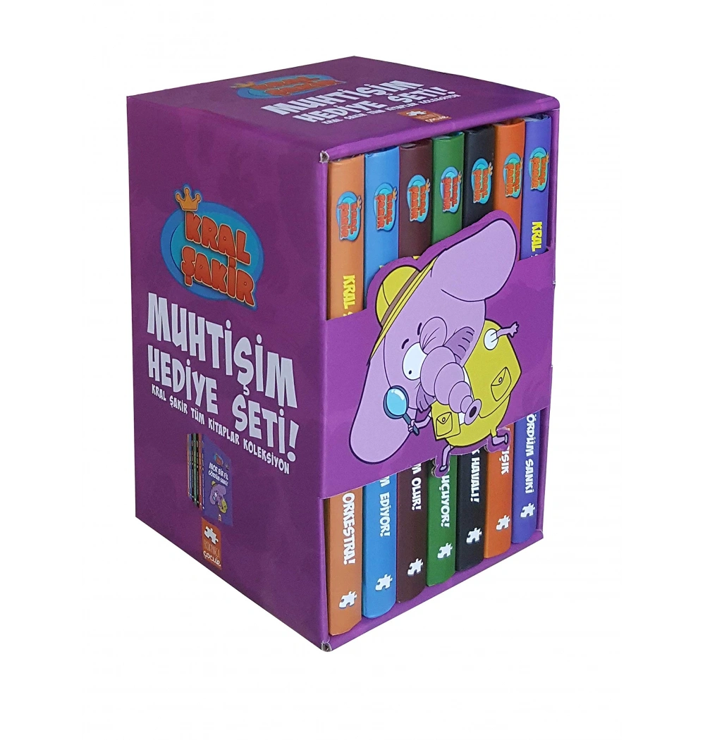 Kral Şakir Muhtişim Hediye Seti 7 Kitap Kutulu Mor Eksik Parça