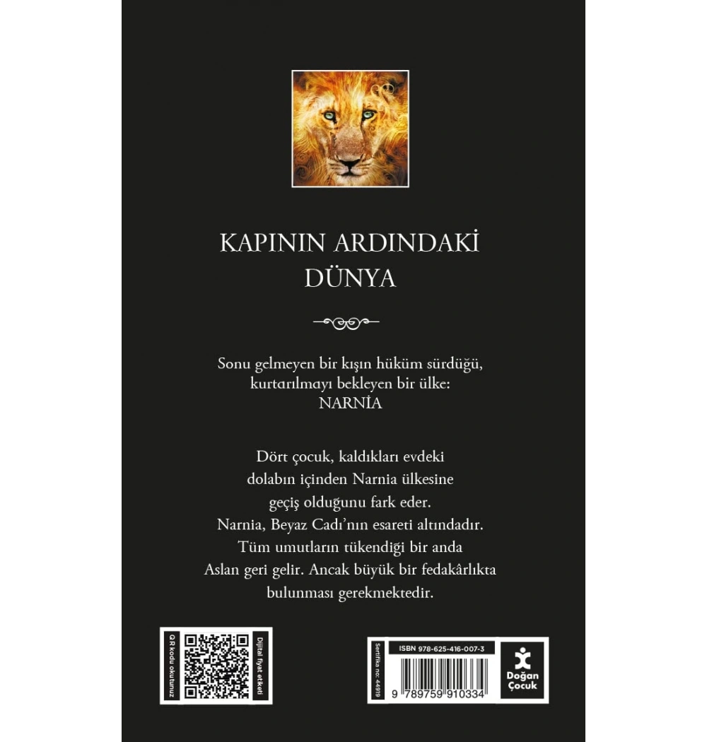 Aslan Cadı Ve Dolap    Narnia Günlükleri-2     Dogan