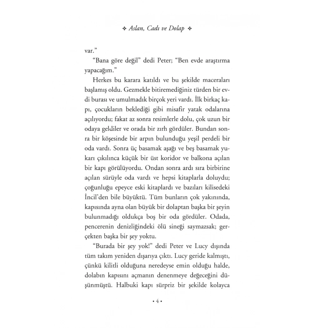 Aslan Cadı Ve Dolap    Narnia Günlükleri-2     Dogan