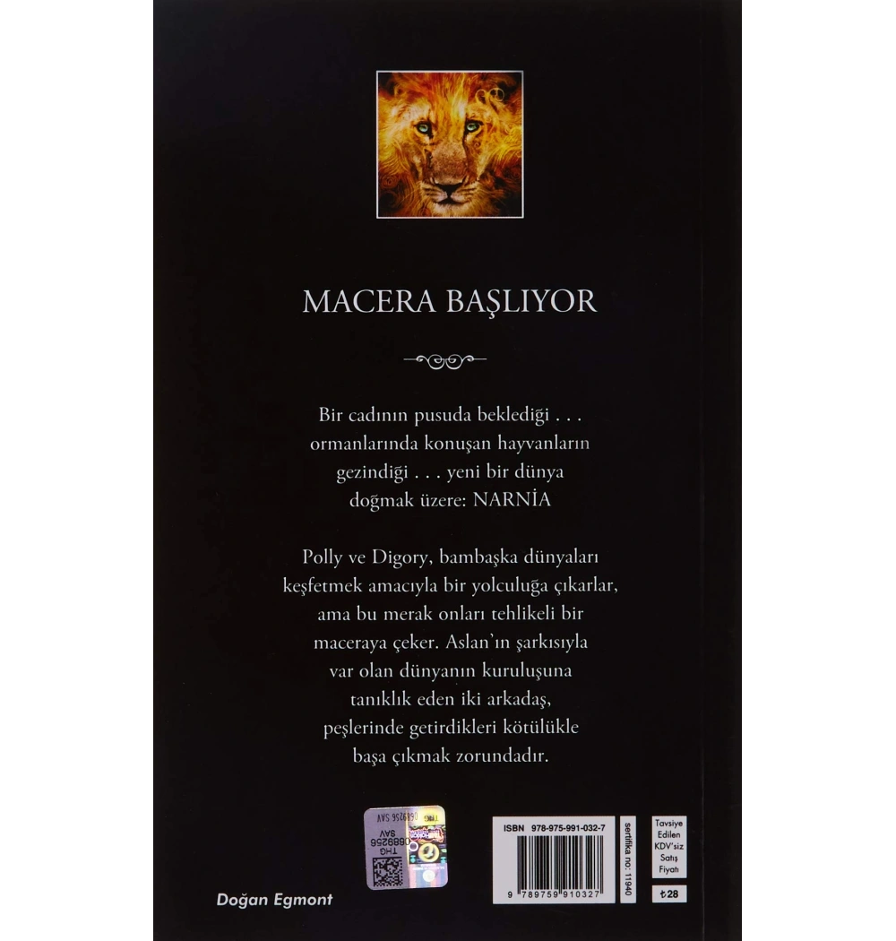 Büyücünün Yeğeni (Narnia Günlükleri-1) / Dogan Egmont