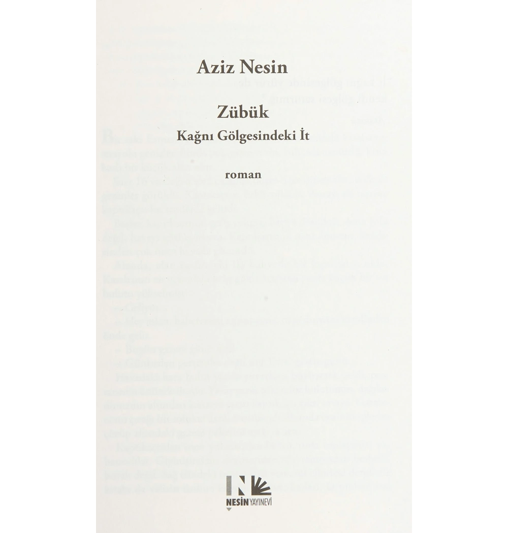 Zübük   Kağnı Gölgesindeki İt-Aziz Nesin  Nesin