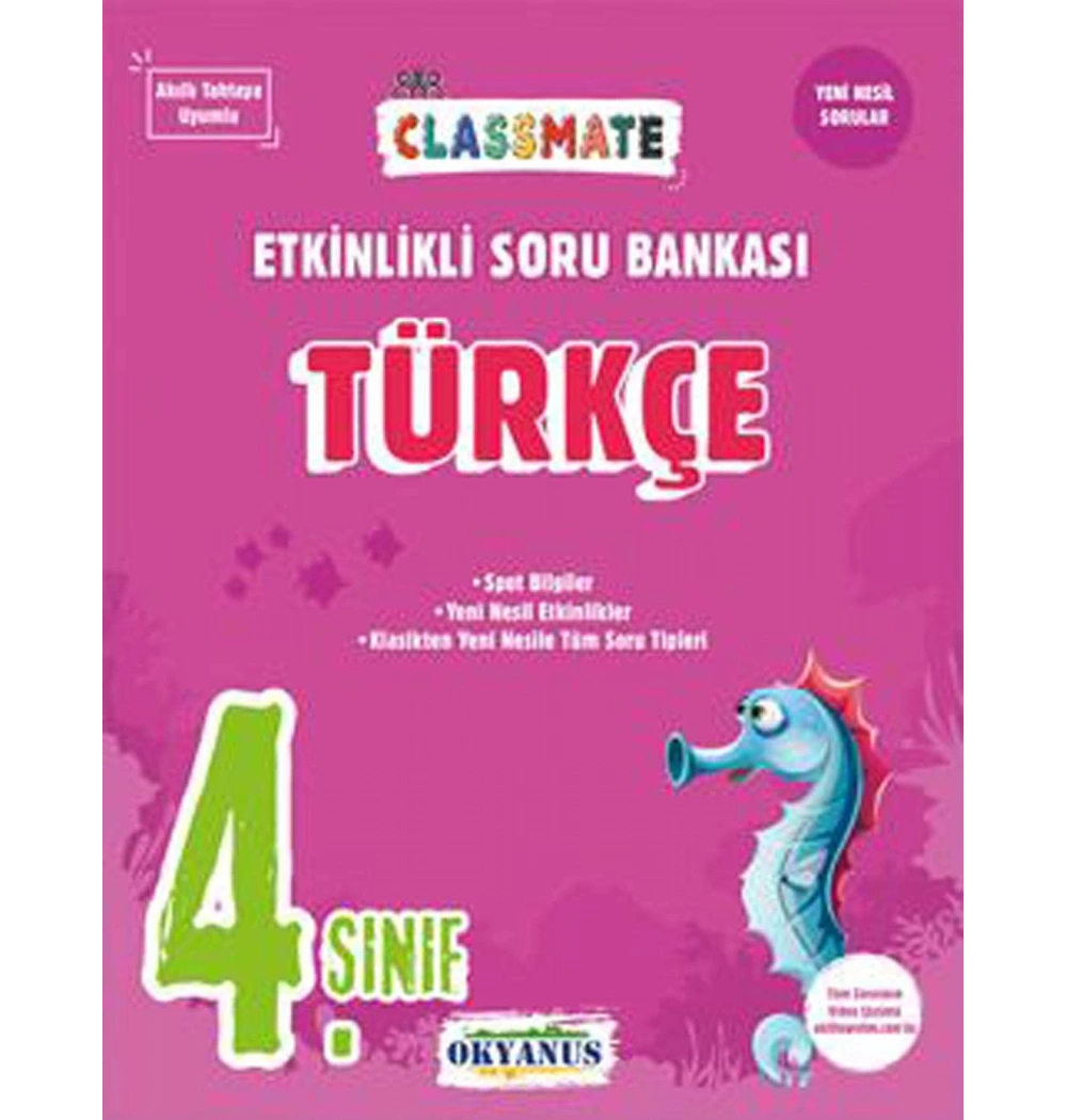 Okyanus 4.Sınıf Türkçe Etkinlikli Soru Bankası