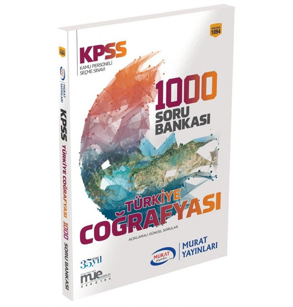 Murat 1094 Kpss Türkiye Coğrafyası Soru Bankası