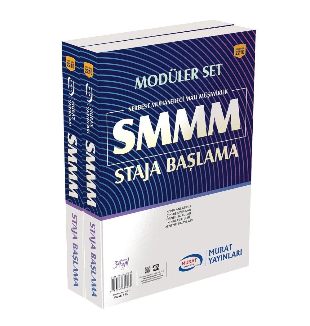 Murat 2210 Smmm Staja Başlama 2 Li Modüler Set Serbest Muhasebe Mali Müşavirlik