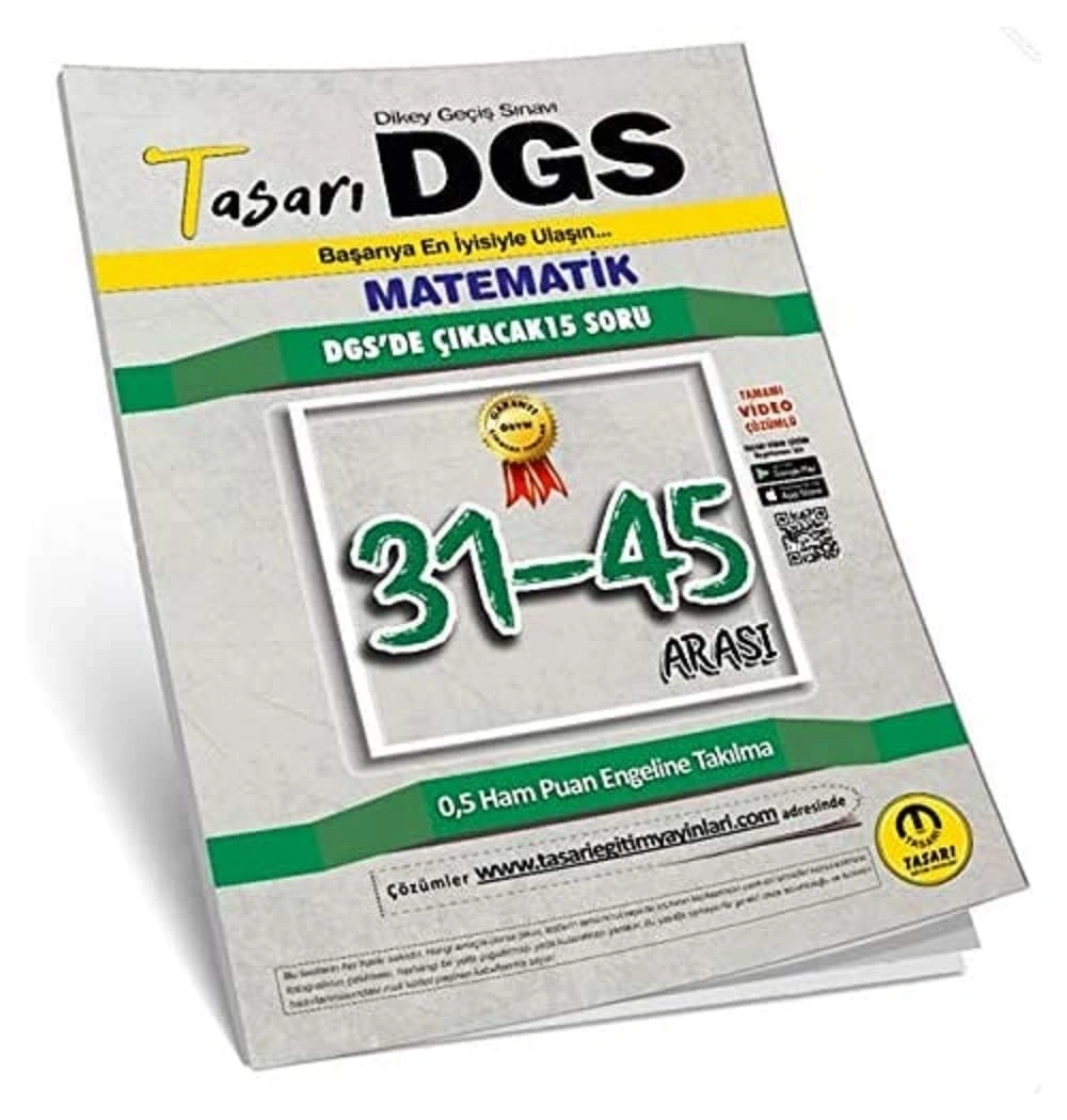 Tasarı Dgs Matematik 31-45 Arası Çözümlü Sorular