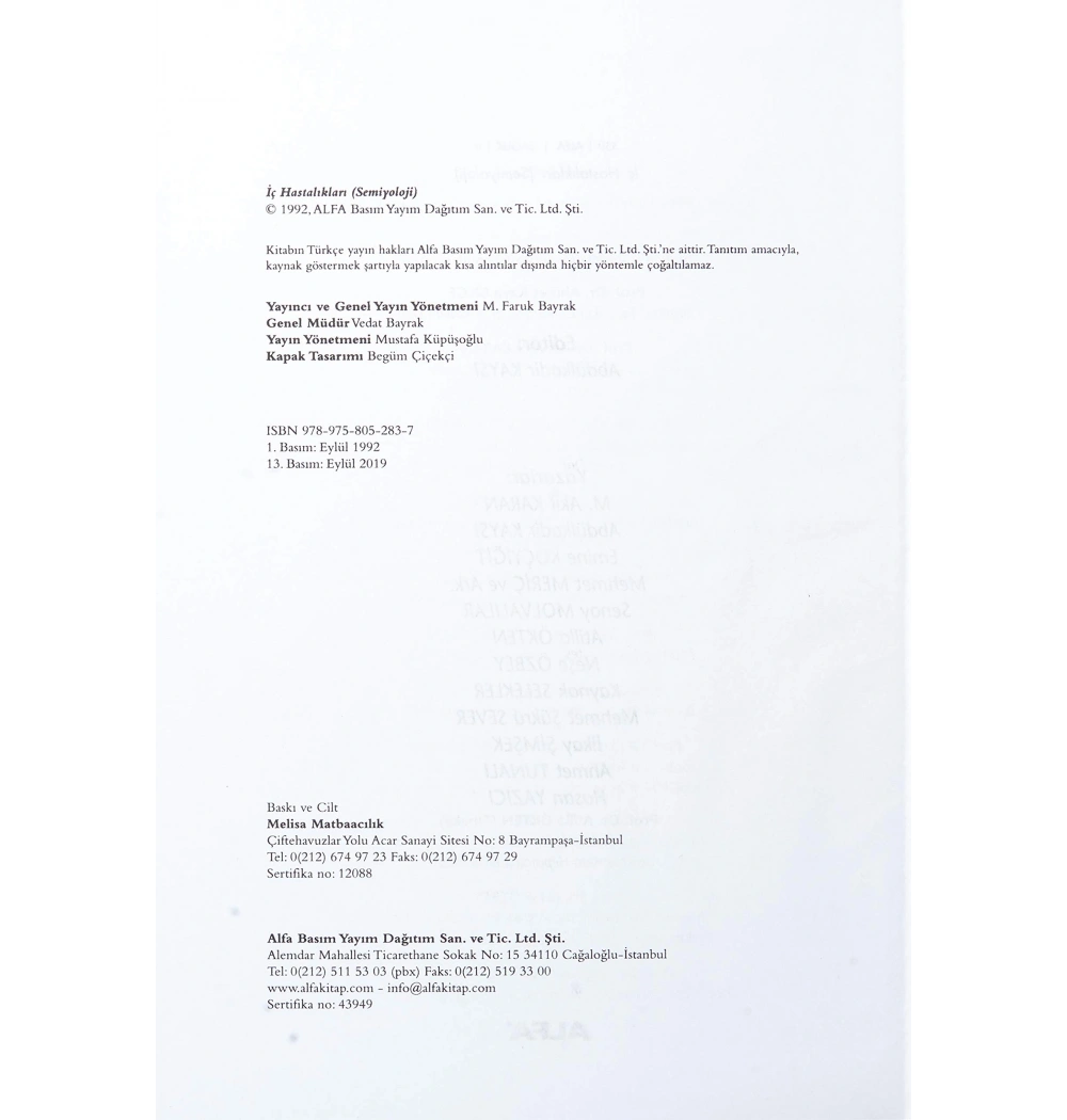 İç Hastaliklari- Semi̇Yoloji̇-Abdülkadi̇R Kaysi Alfa