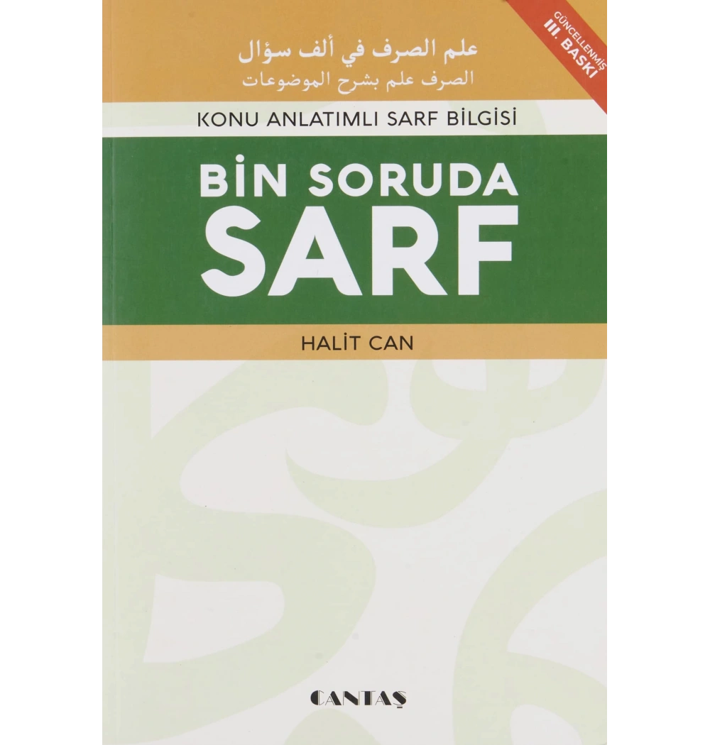Bin Soruda Sarf Konu Anlatımlı Sarf Bilgisi-Halit Can-Cantaş