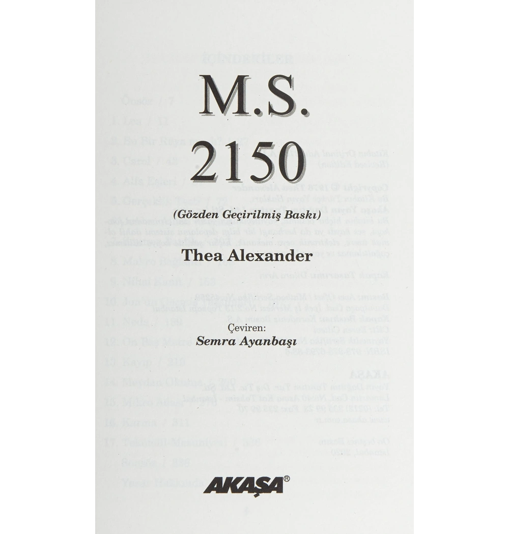 Ms 2150 Bir Makro Felsefe Klasiği Akaşa