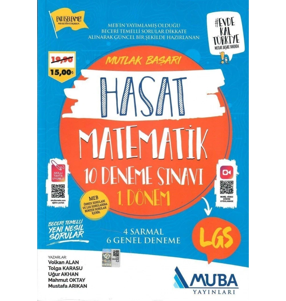 Muba 8.Sınıf Lgs 1.Dönem Matematik 10 Deneme Sınavı