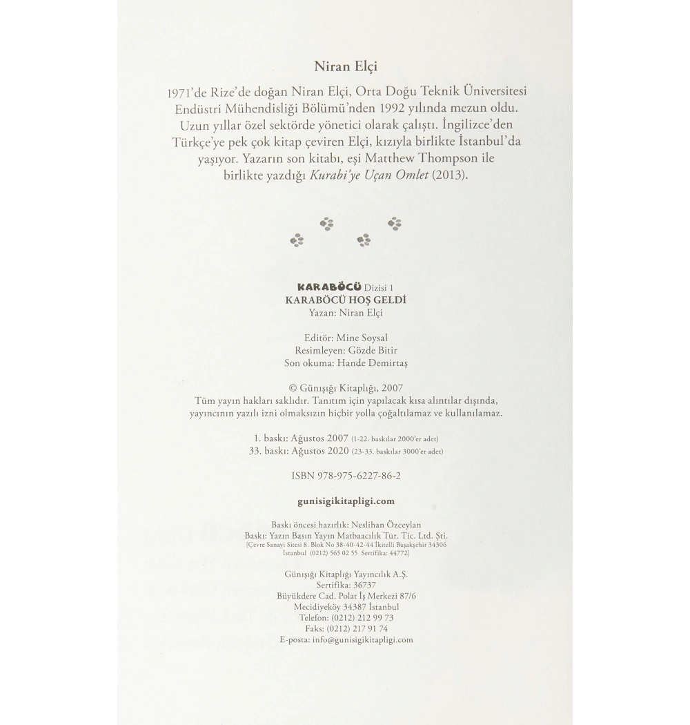 Karaböcü Hoş Geldi Günışığı