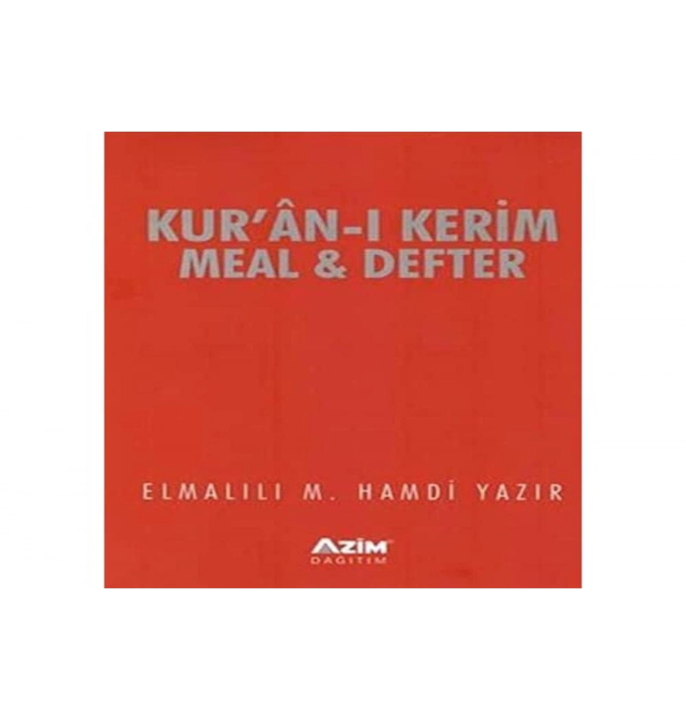 Kuranı Kerim Meal Defter Metinsiz  Roman Boy  Azim Dağıtım