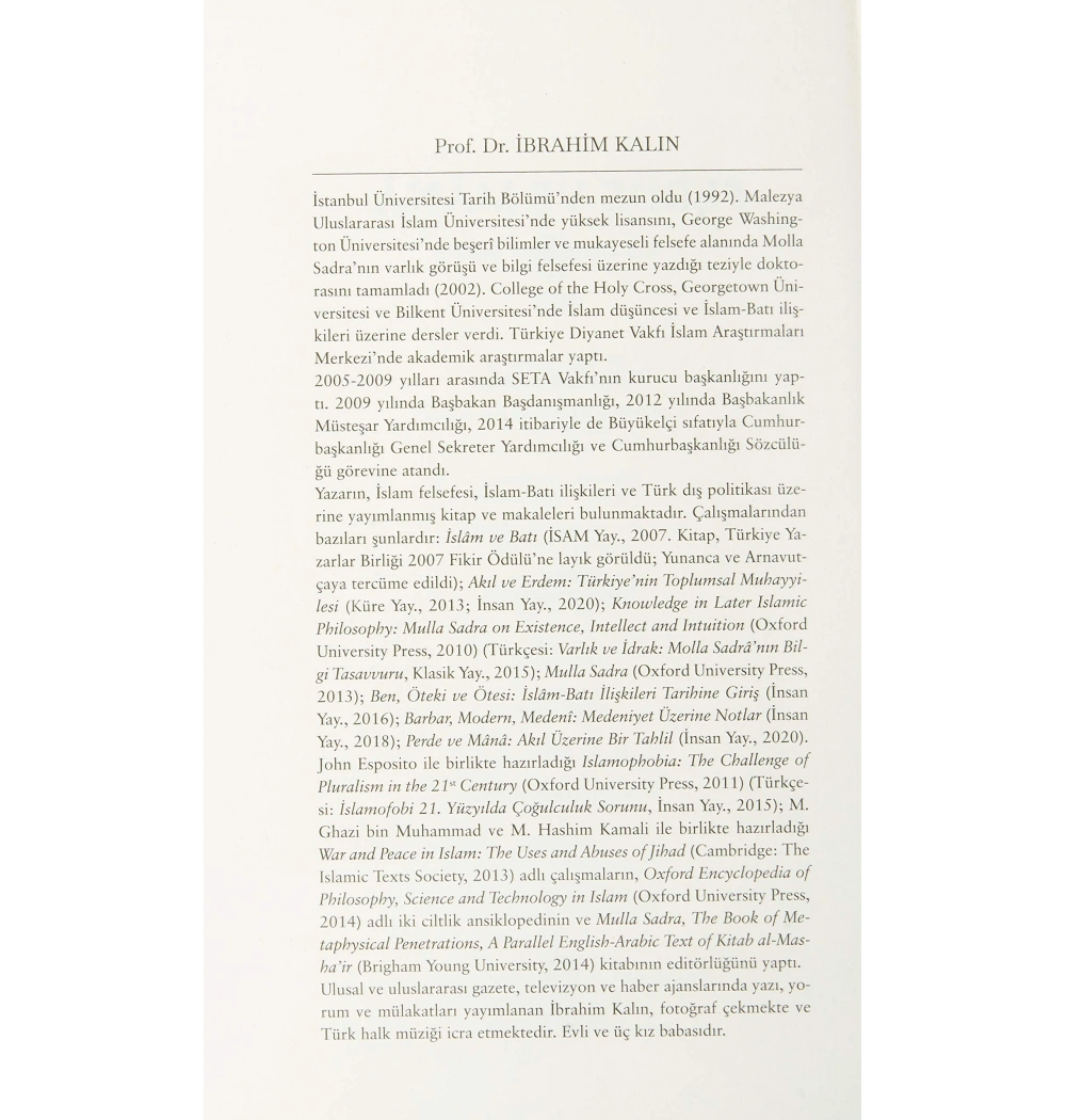 Perde Ve Mana   Akıl Üzerine Bir Tahlil İbrahim Kalın   İnsan Yayın