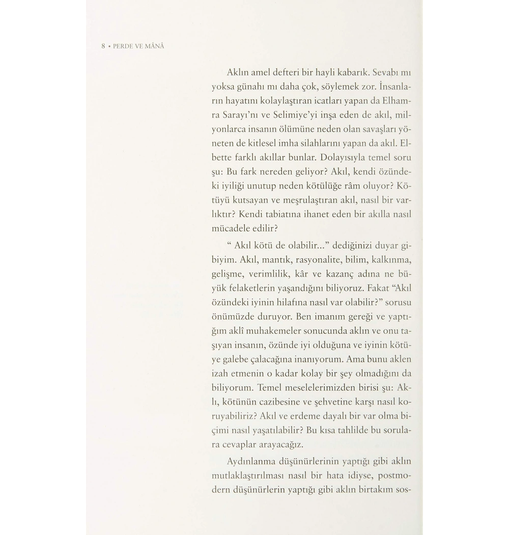 Perde Ve Mana   Akıl Üzerine Bir Tahlil İbrahim Kalın   İnsan Yayın