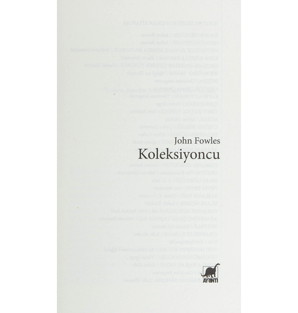 Koleksiyoncu Ayrıntı John Fowles Ayrıntı