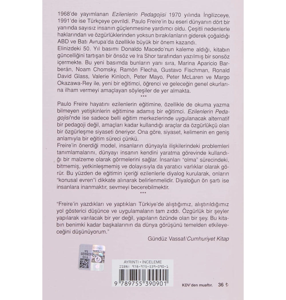 Ezilenlerin Pedagojisi P.Freıre Ayrıntı