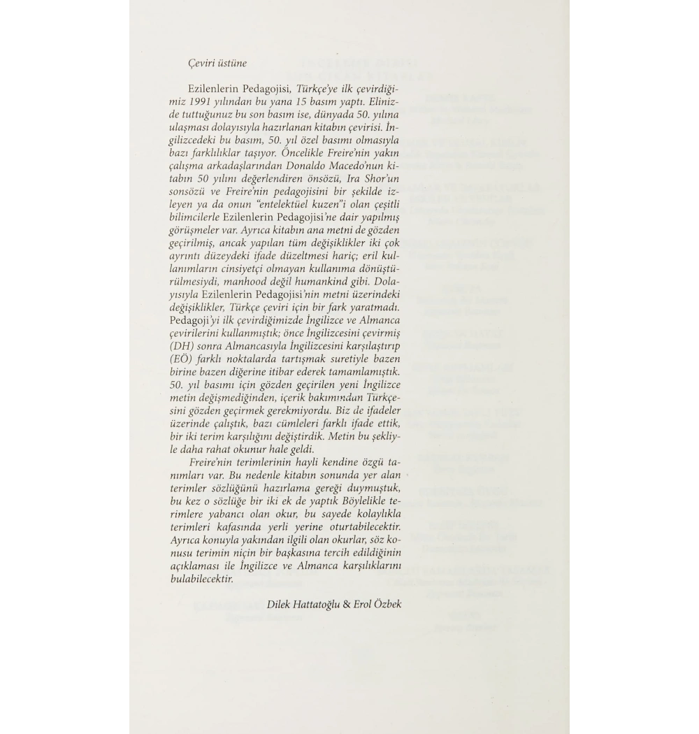 Ezilenlerin Pedagojisi P.Freıre Ayrıntı