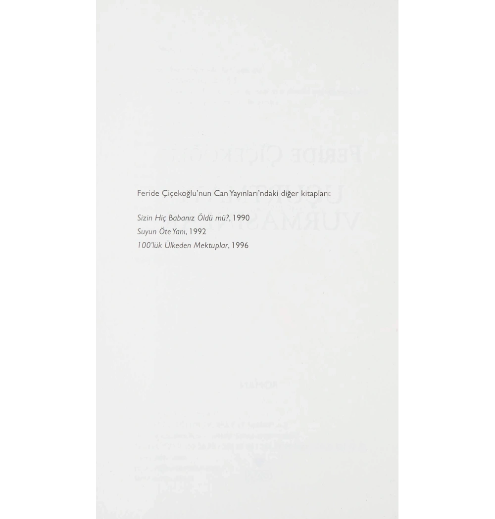 Uçurtmayı Vurmasınlar / F.Çiçekoğlu Can Yay.