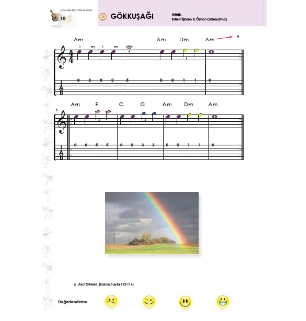 Çocuklar İçin Gitar Metodu Bülent İşbilen Arkadaş Yayın