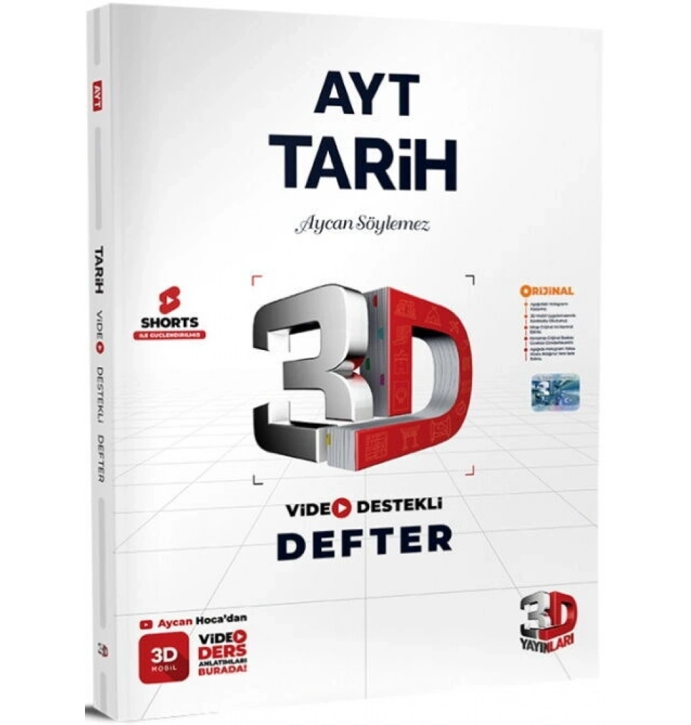 3D Ayt Tarih Video Destekli Defter Aycan Söylemez