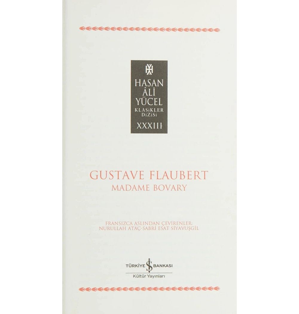Madame  Bovary  G.Flaubert  İş Bankası