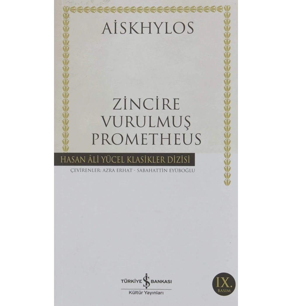 Zincire Vurulmuş Promotheus   Aiskhylos   İş Bankası
