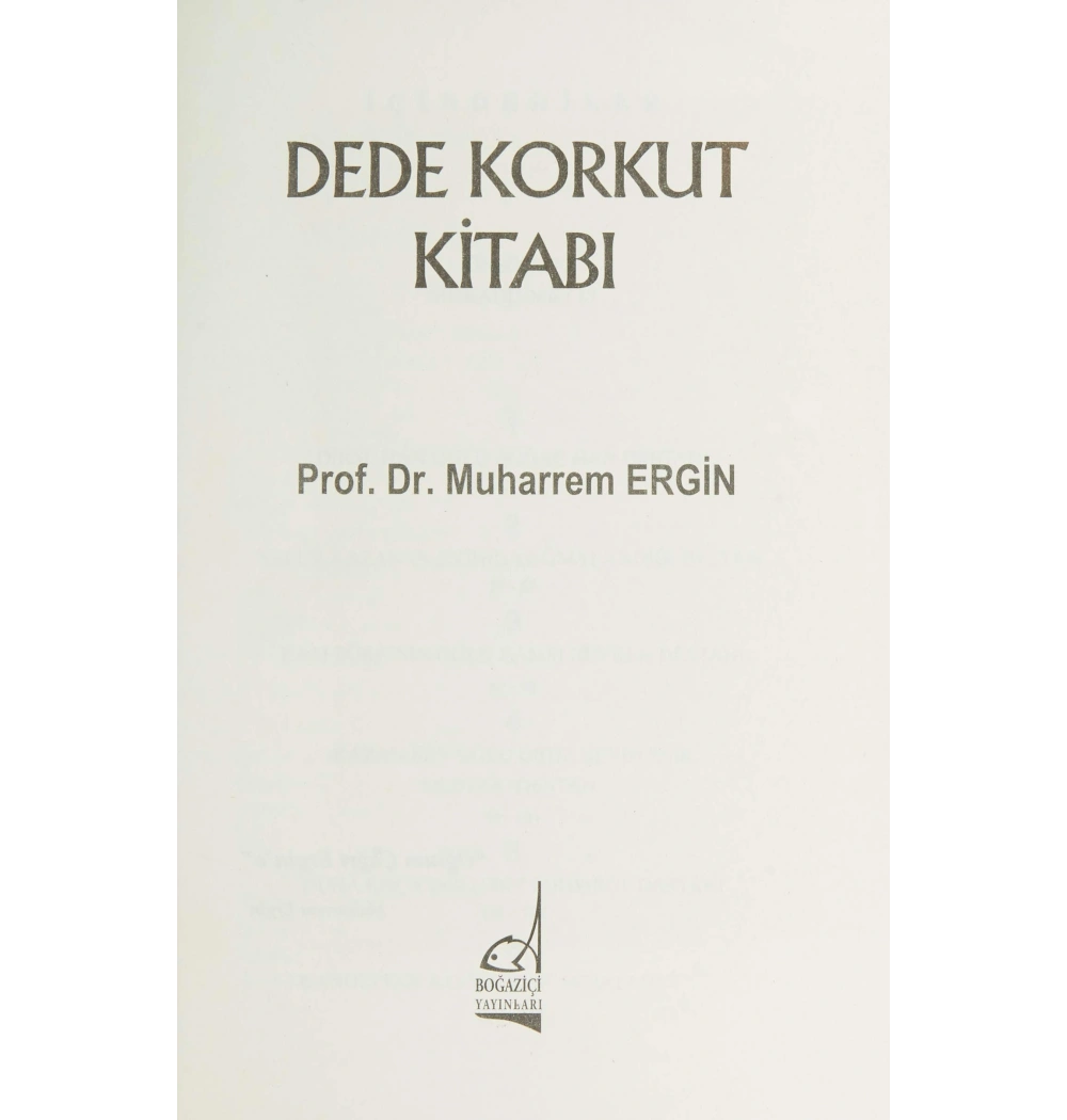 Dede Korkut Kitabı       Muharrem Ergin   Boğaziçi