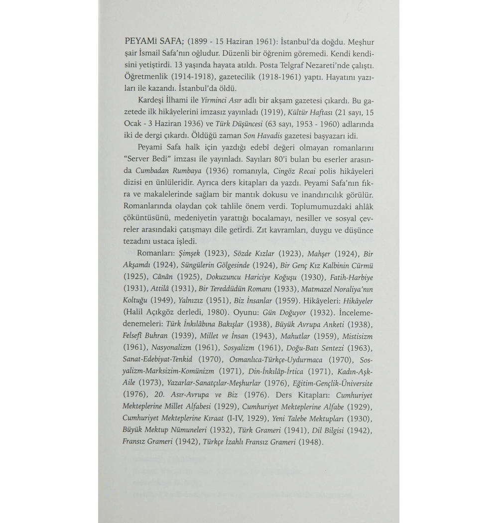 Dokuzuncu Hariciye Koğuşu    Peyami Safa    Ötüken