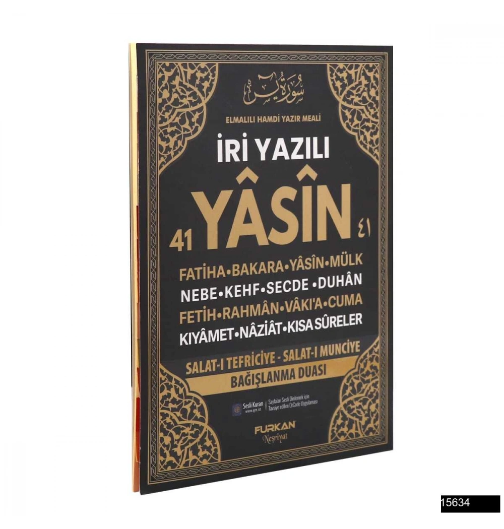 Furkan 1534 Orta Boy 128 Sayfa Yasin Cüzü Siyah Renk