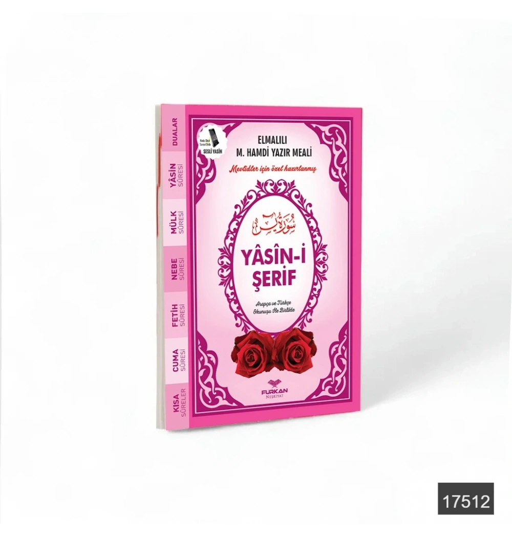 Gül Çanta Boy 80 Sayfa 3lü Yasin Cüzü Karton Kapak Pembe Furkan Neşriyat