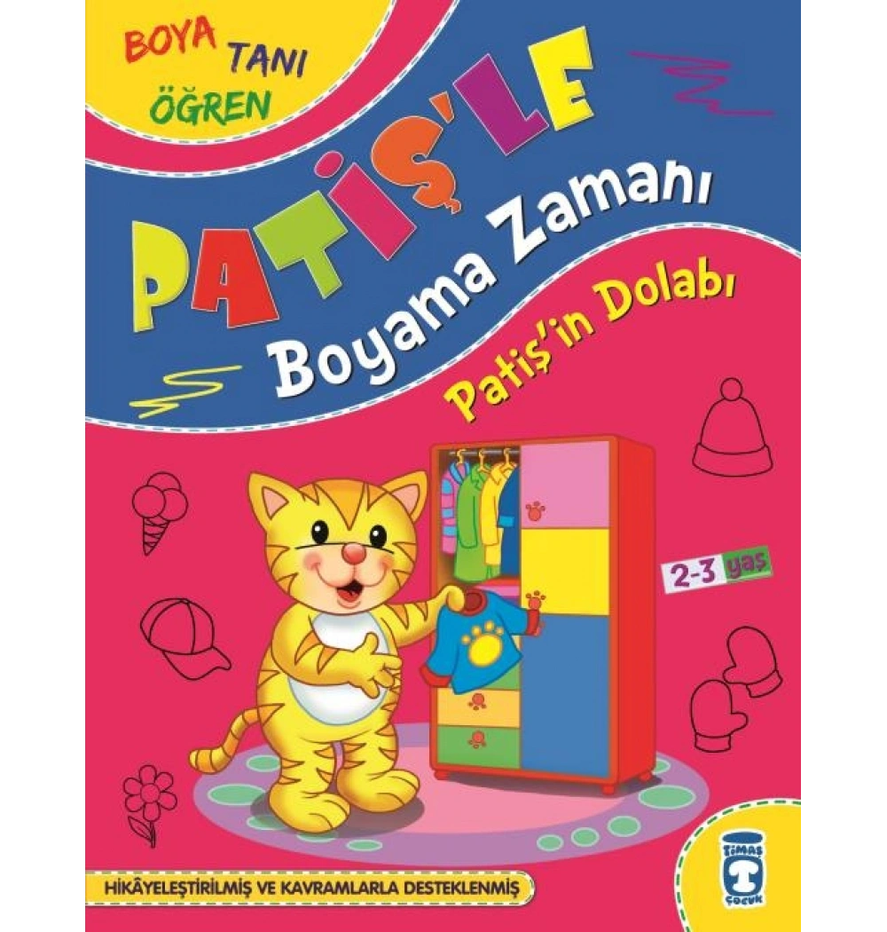 Patişle Boyama Zamanı Boya Tanı Öğren 3 Kitap 2- 3 Yaş Timaş Çocuk