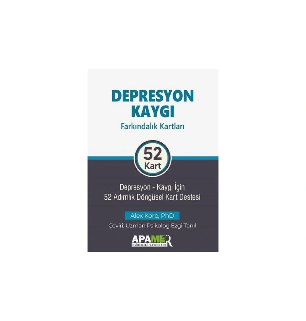 Depresyon Kaygı Farkındalık Kartları 52 Kart Apamer