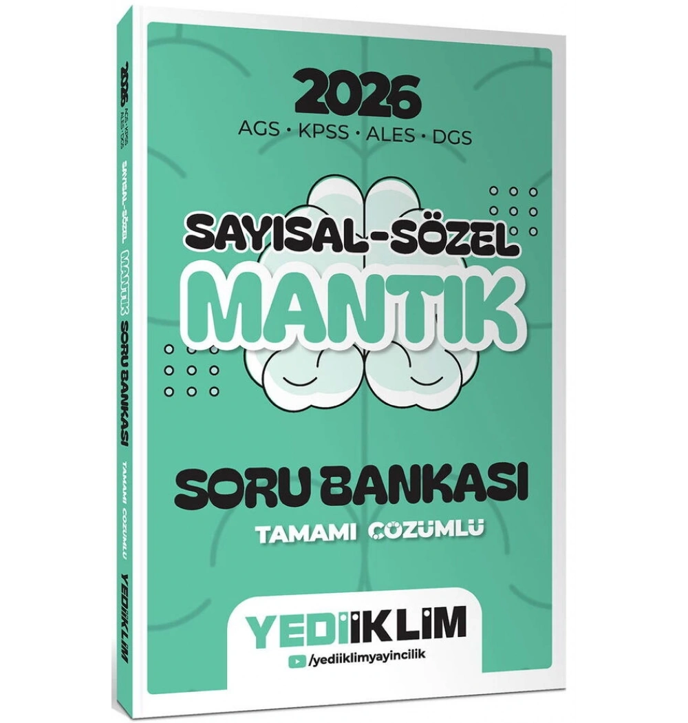 2026 Ags Kpss Ales Dgs Sayısal Sözel Mantık Çözümlü soru Bankası Yediiklim