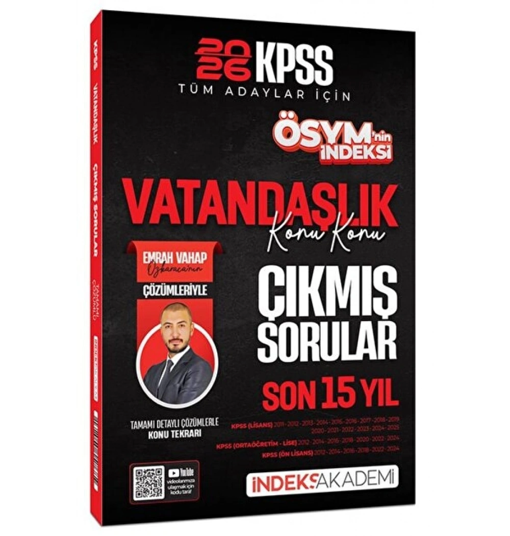 2026 Kpss Vatandaşlık Son 15 Yıl Konu Konu Çıkmış Sorular İndeks Akademi