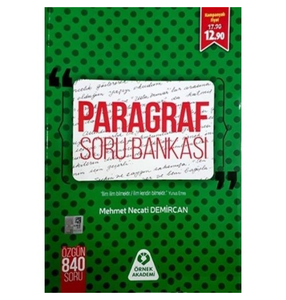 Örnek Akademi Paragraf Soru Bankası