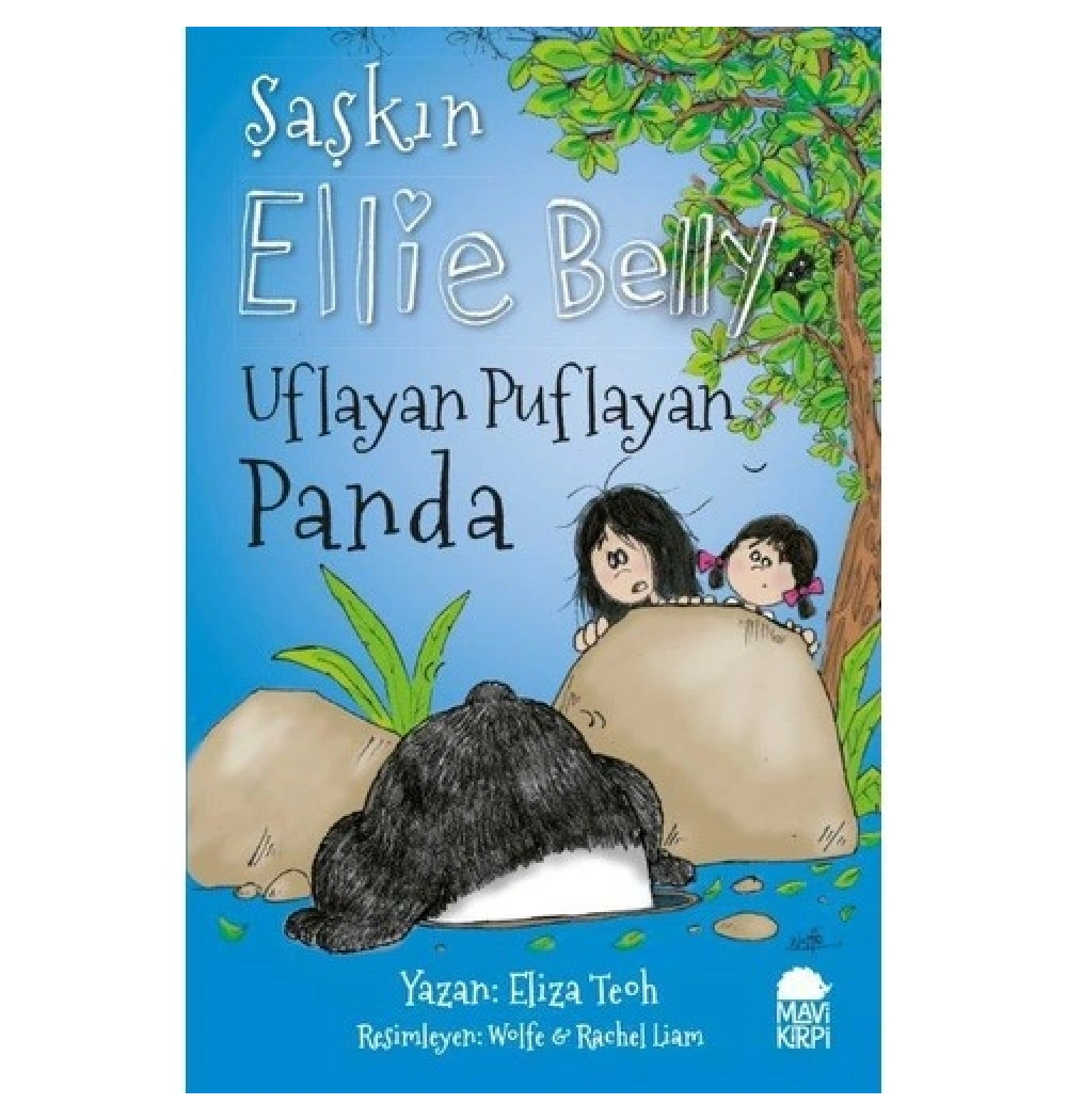 Şaşkın Ellie Belly Uflayan Puflayan Panda Mavi Kirpi