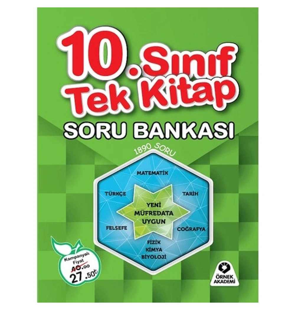 10.Sınıf Tek Kitap Soru Bankası. Örnekakademi