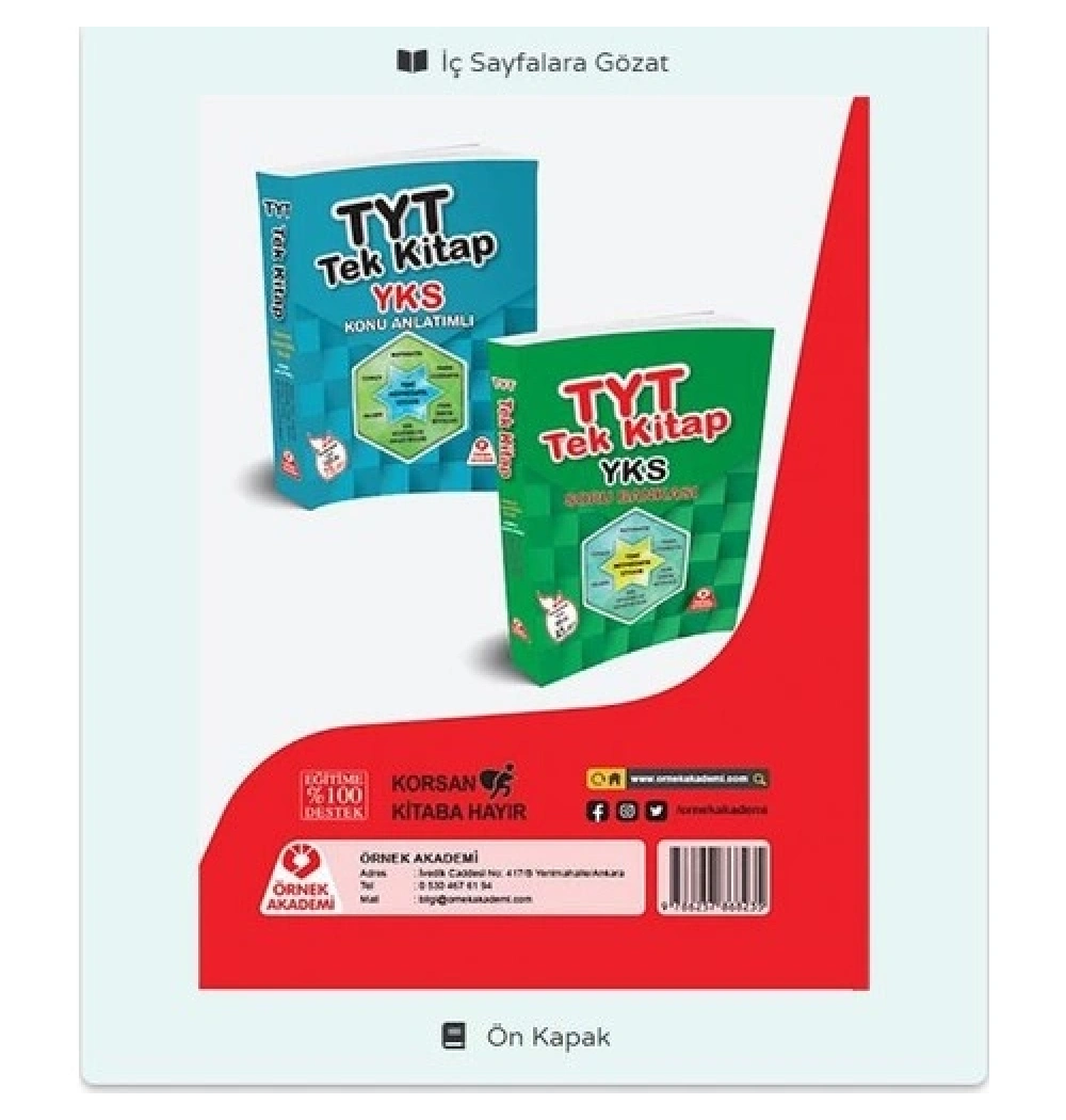 Tyt Tek Kitap Son 10 Yıl Çıkmış Sorular  Örnek Akademi