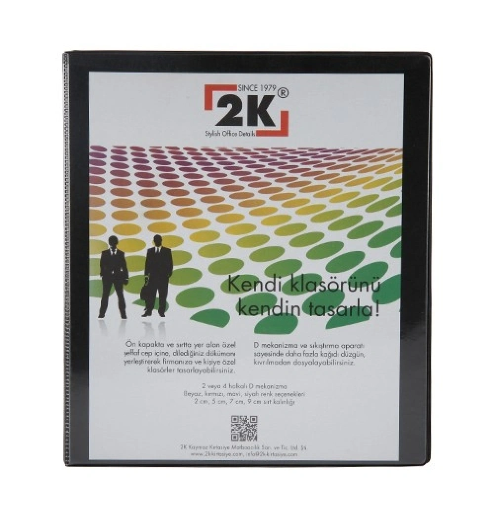 2K CEPLİ FİRMA KLASÖRÜ 3 CM, 4 HALKALI KLASÖR BEYAZ