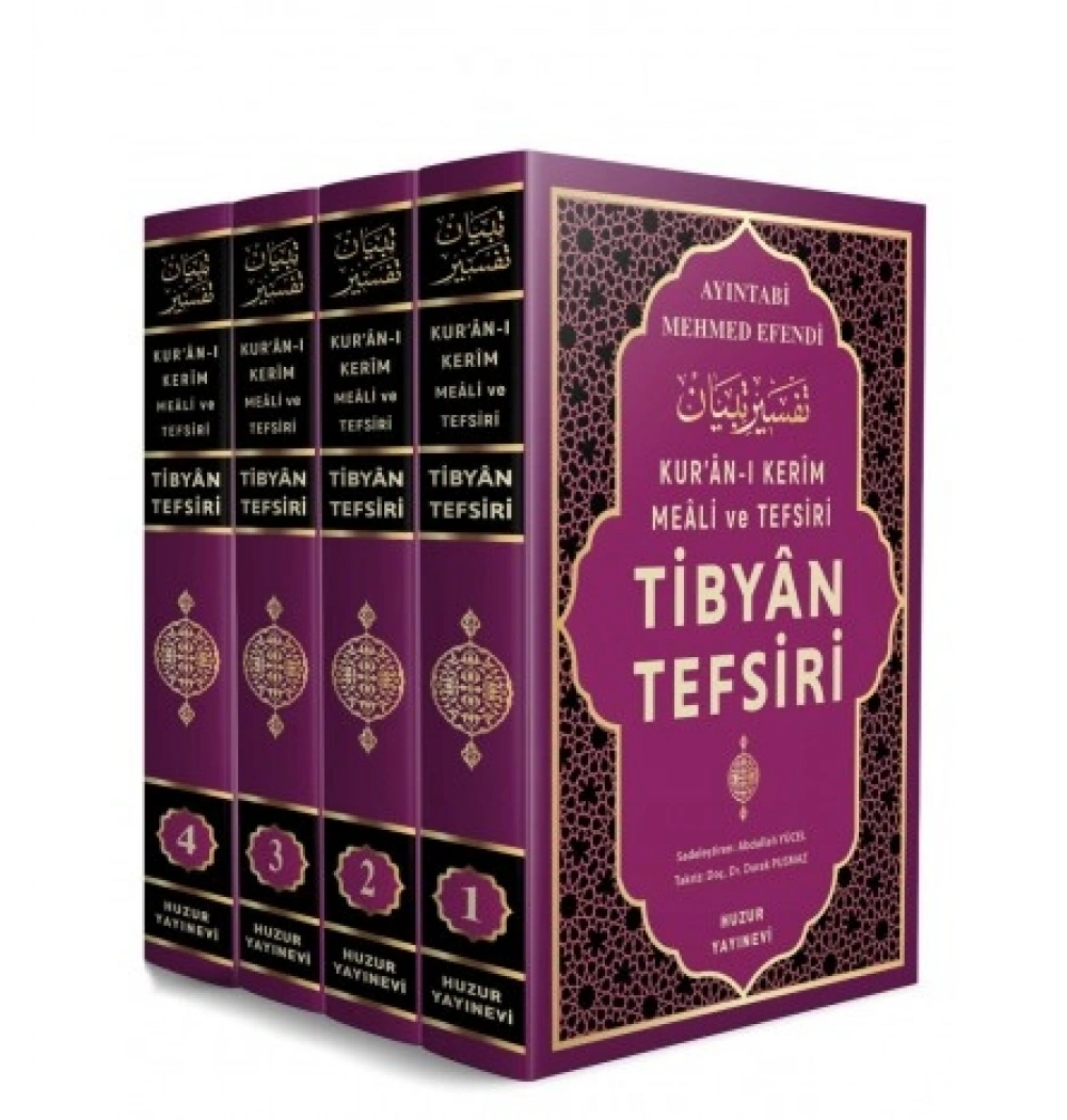 Tibyan Tefsiri 4 Cilt Orta Boy Ciltli Ayıntabi Mehmed Efendi - Huzur Yayın