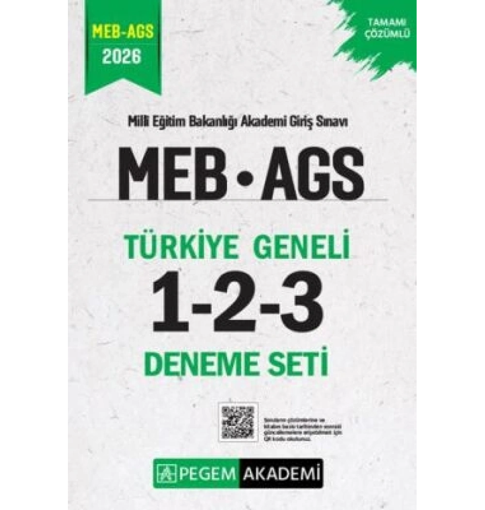 Pegem 2026 Kpss Meb Ags Türkiye Geneli 1-2-3 Deneme Seti