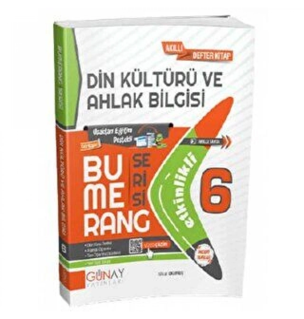 Günay 6.Sınıf Bumerang Din Kültürü Etkinlikli Akıllı Defter Kitap