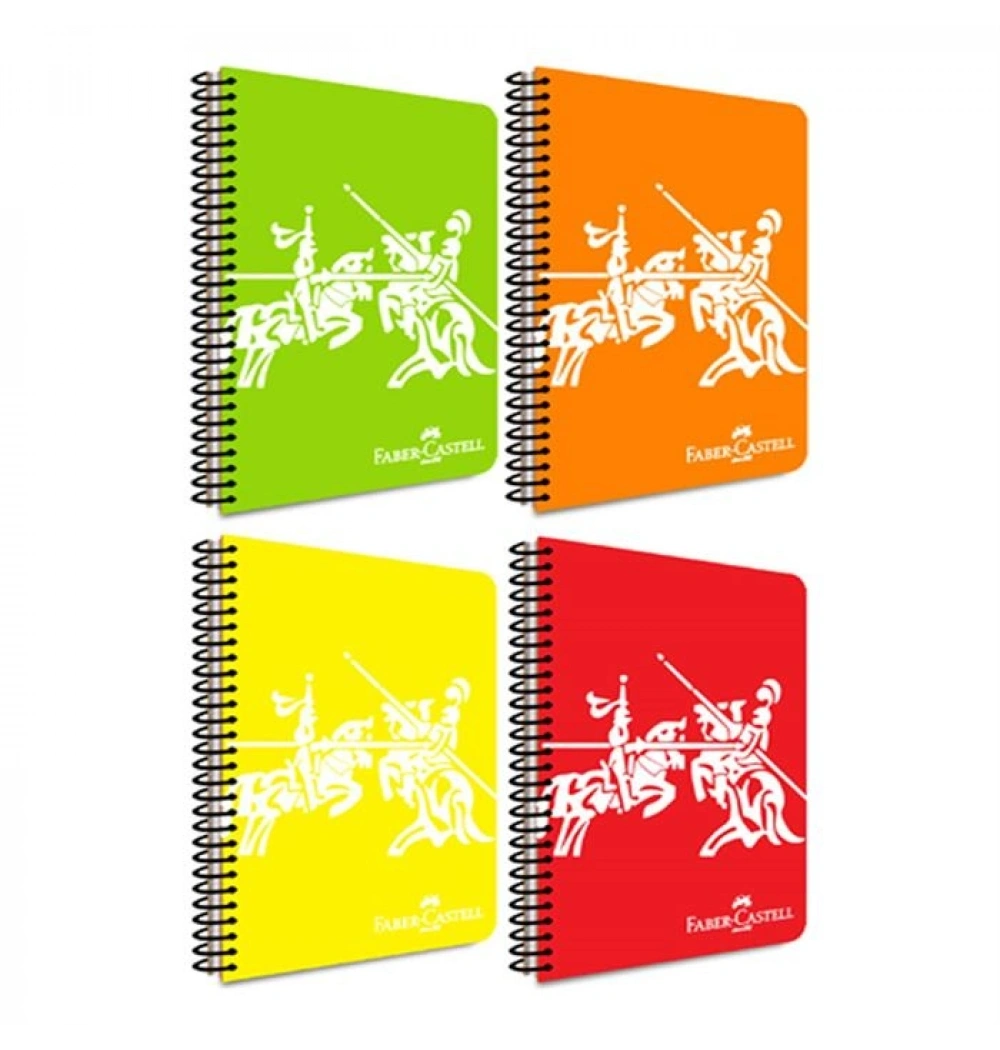 Faber Castell Defter Knights Neon Pp Kapak Spiralli 80 Yaprak Çizgili 5075000451000