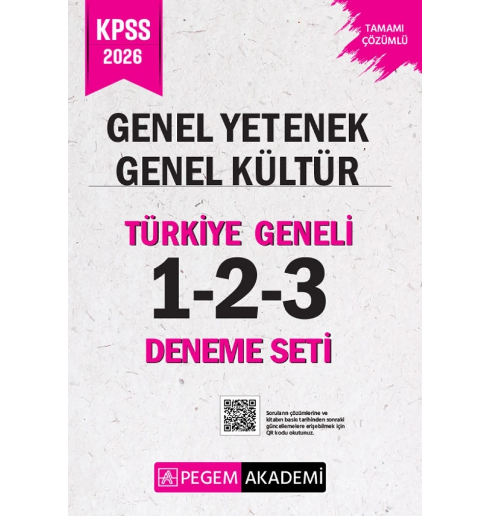 Pegem 2026 Kpss Gy Gk Türkiye Geneli 1-2-3 Deneme Seti