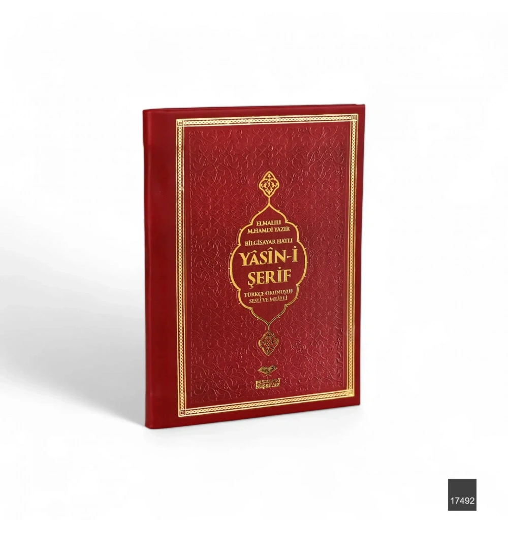 Furkan 17494 Çanta Boy 128 Sayfa 3 lü Termo Deri Yasin Cüzü Bordo Renk