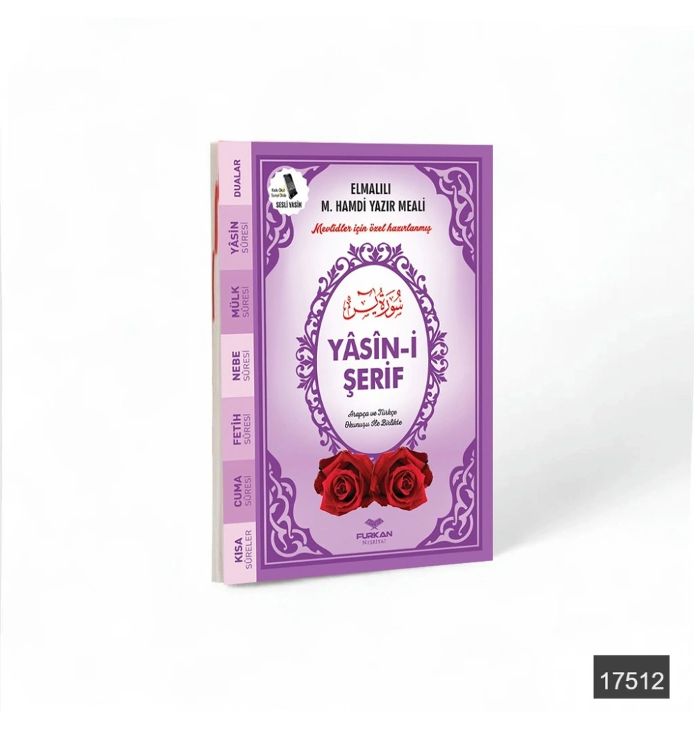 Furkan 17515 Çanta Boy 80 Sahife 3 lü Yasin Cüzü Mor renk