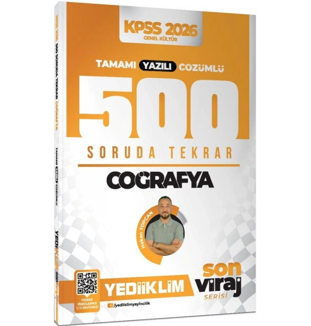 Kpss 2026 Gk Coğrafya 500 Soruda Tekrar Yazılı Çözümlü Son Viraj Yediiklim