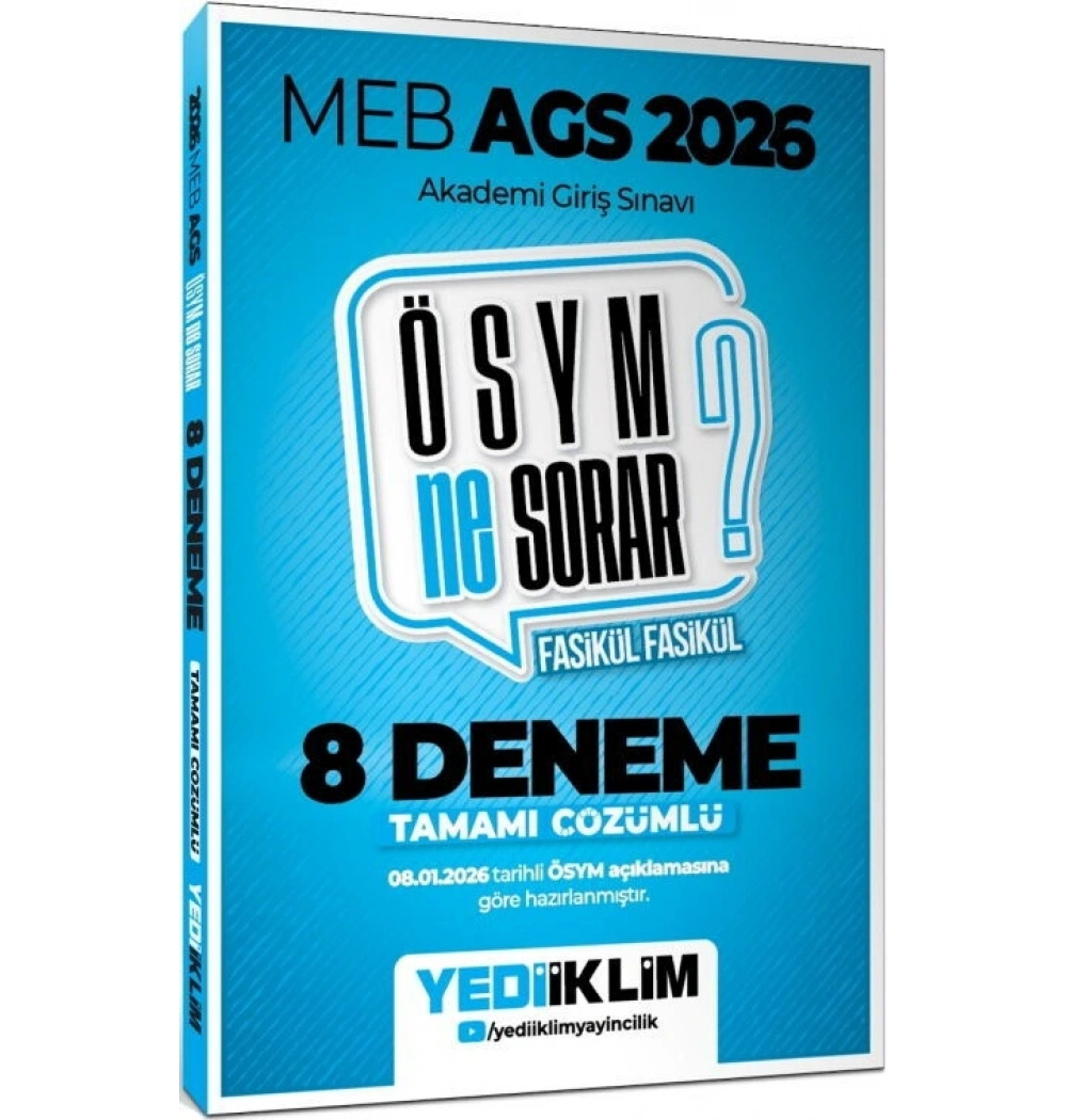 2026 Meb Ags Ösym Ne Sorar 8 Çözümlü Fasikül Deneme Yediiklim